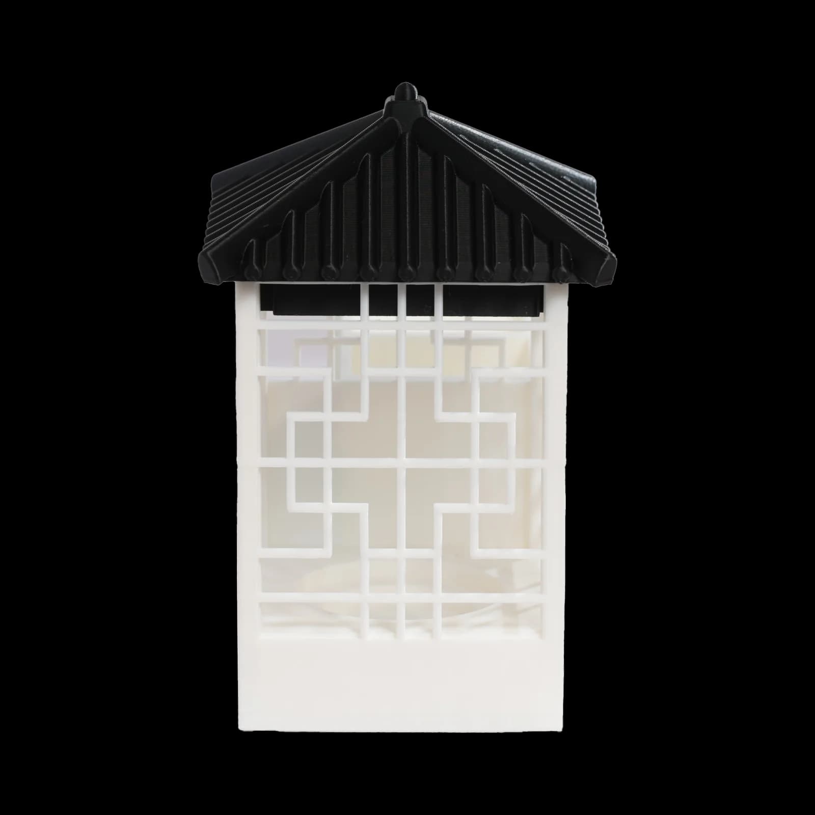 한옥 연필꽂이 — 화이트, 블랙, 한옥 기와지붕 · 완자문 창살 · 산수문 모티브 (10/13)